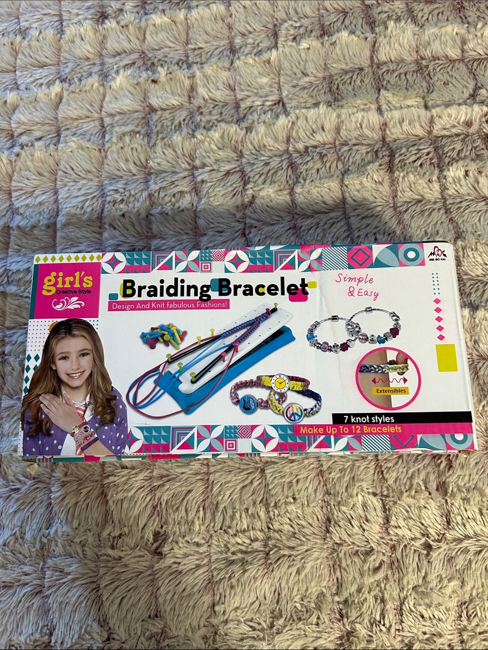 Braiding Bracelet Kit for Kids make 7 knot styles